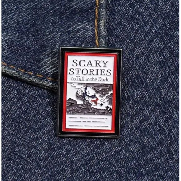 SCARY STORIES To Tell In The Dark Book Enamel Backpack Pin NEW - Picture 1 of 3